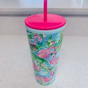 Lilly Pulitzer flamingo tumbler